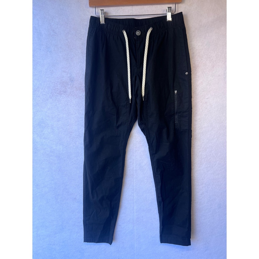 Vuori Ripstop Climber Pants Black Mens Small V412 Elastic Waist Drawstring Pant